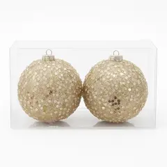 ნაძვის ხის დეკორაცია "ბურთი" 12 სმ