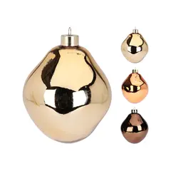 საახალწლო სათამაშო ბურთი მინის 10 სმ ოქროსფერი