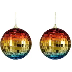 საახალწლო სათამაშო სარკისებრი ბურთი 10 სმ 2 ც