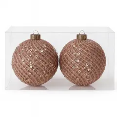 საახალწლო დეკორაცია "ბურთი" 12 სმ