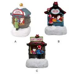 საახალწლო დეკორაცია თოვლის ბაბუას სახლი 10 სმ