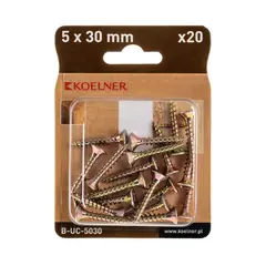სჭვალი უნივერსალური მოთუთიებული Koelner 20 ც 5x30 მმ B-UC-5030  ბლისტი