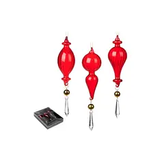 მორთულობა საახალწლო GLSS DANGL CRYST FIN ORN BOX 3 RD 22სმ