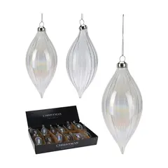 საახალწლო სათამაშო ბურთი წვეთი 12 სმ 2ass