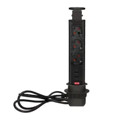 Удлинитель настольный ORNO 3х1,8м USB Schuko 1349В