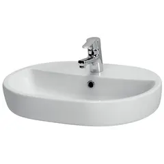 Washbasin built-in Cersanit CASPIA 60 OVAL oval, белый