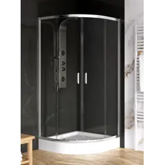 საშხაპე კაბინა New Trendy Suvia ZS-0002 90x90x201სმ-5მმ  (გამჭვირვალე შუშა- პროფილი ქრომი)