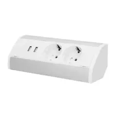 Удлинитель настольный ORNO 2х1,8м 2xUSB Schuko 9003/W-G