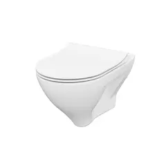Wall-hung toilet with lid Cersanit B291 MILLE CLEAN ON White