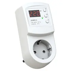 რელე ZUBR ერთფაზიანი ძაბვის როზეტში 16 A 3 000VA ეკრანით R116y
