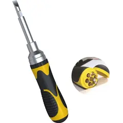 სახრახნისი/ჭრიალა + ბიტების ნაკრები Topmaster 223901 16 ც