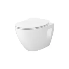 Wall-hung toilet with lid Cersanit B904 MODUO PLUS CLEAN ON white