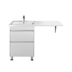 აბაზანის ტუმბო ხელსაბნით მარცხენა WING 60-W L white Rodeo-120 L სარეცხი მანქანისთვის