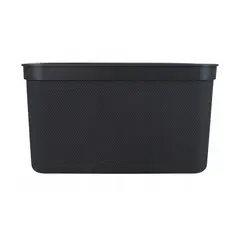 Корзина для хранения с крышкой Rotho DECO 16л черная
