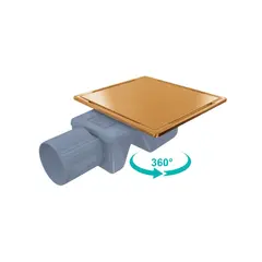 Трап для душа Valtemo Inox-s Trendy Gold VFD-754315 10X10 cм