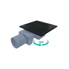 Трап для душа Valtemo Inox-s Base Black VFD-743315 10X10 cм