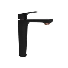 ხელსაბანის ონკანი Rubineta Modena 18 D BK RG შავი მაღალი