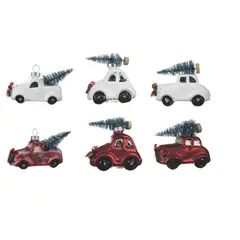 ნაძვის ხის სათამაშო მანქანა 10x8.5x5 სმ 1pcs