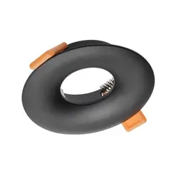 წერტილოვანი სანათი GTV AURORA მრგვალი შავი  GU10 IP20