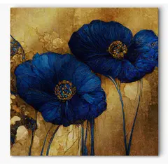 სურათი ტილოზე Styler ST674 BLUE POPP SILVER 60X60