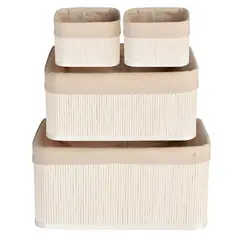 Set of storage boxes Koopman white