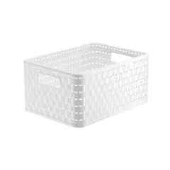 შესანახი კალათა Rotho 11ლ COUNTRY A5+ თეთრი