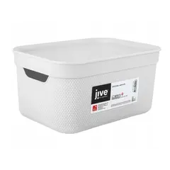 შესანახი კალათა თავსახურით Rotho DECO 5ლ თეთრი