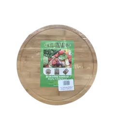დაფა ბოსტნეულის საჭრელი მრგვალი, ბამბუკი 30*30 MG-1271