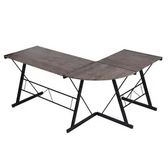 მაგიდა კომპიუტერის 108x108x73.5 სმ black+dark brown