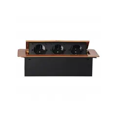 დამაგრძელებელი სამაგიდო ORNO 3 Schuko ოქროსფერი