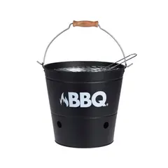 Угольный гриль в форме ведра DIA 26CM MAT BLACK