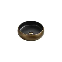 Washbasin Pate Round 78651 Matt Copper black