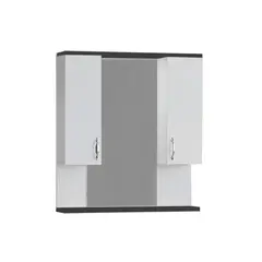 კარადა სარკით Denko Trend 80 თეთრი/ანტრაციტი ნაცრისფერი