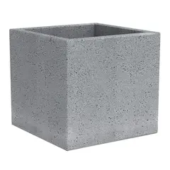 Горшок пластмассовый уличный Scheurich 240/30 C-CUBE STONY GREY