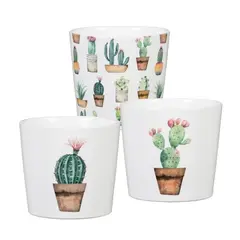 Ceramic pot for flowers Scheurich 870/09 COVER-POT CACTUS GARDEN