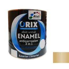 ემალი ანტიკოროზიული Atoll Orix Color 3 in 1, 0.7 ლ ოქროსფერი RAL 1036