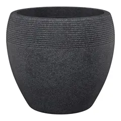 Outdoor plastic pot Scheurich 282/48 NO1 STONE SCHWARZ GRANIT