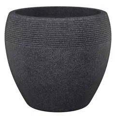 Outdoor plastic pot Scheurich 282/30 PLANTER LINEO SCHWARZ GRANIT