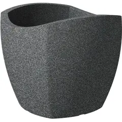 Outdoor plastic pot Scheurich 256/50 STONY SCHWARZ GRANIT