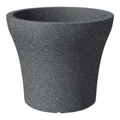 Outdoor plastic pot Scheurich 258/48 NO1 STONE SCHWARZ GRANIT