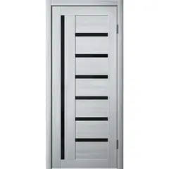 Door block Fly Doors PVC LA STELLA 217 ash grey black glass 36x800x2150 mm