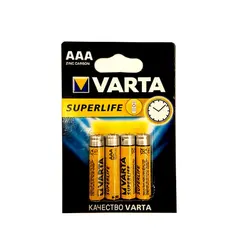 ელემენტი მარილოვანი VARTA Superlife AAA 1.5 V 4 ც