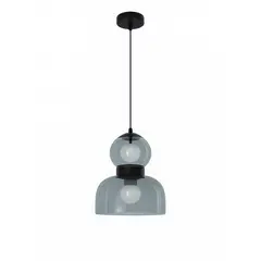 Подвес LED 10W 3000K дымчатое стекло 12221/1 черный