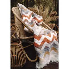Blanket Arya Pamuk 200x220 cm Zigzag