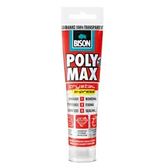 წებო-ჰერმეტიკი Bison Poly Max Crystal Express 115 გ გამჭვირვალე