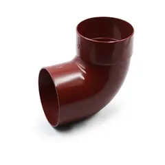 მუხლი მილის ერთქუროიანი 87° RainWay 75 მმ წითელი