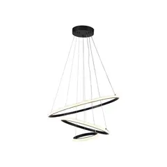 ლედ ჭაღი V-TAC 32W  დეკორატიული შავი ფერი 3880Lm 3000K 8017