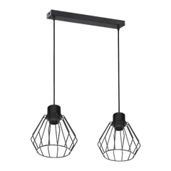 საკიდი ORNO PINO 2 E27 2x MAX 60W შავი