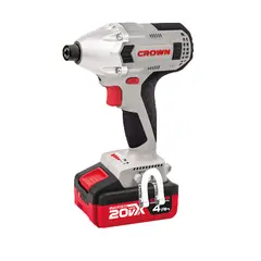 ქანჩსახრახნი დარტყმითი აკუმულატორის უნახშირო Crown CT22021HX-4C2 TB 20 V max