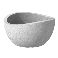 ეზოს პლასტმასის ქოთანი Scheurich 252/40 WAVE GLOBE BOWL STONY GREY